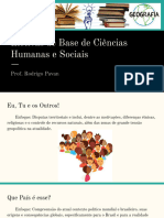 Eletivas de Base de Ciências Humanas e Sociais