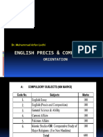 Precis & Comprehension Orientation