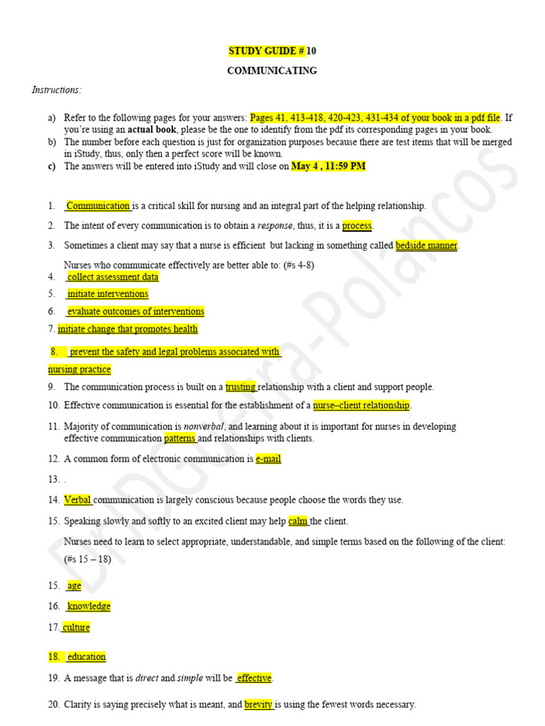 Nursing Communication Essentials | PDF | Nonverbal Communication ...