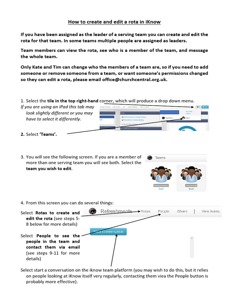 Using IKnow - Creating and Editing Rotas | PDF | Icon (Computing ...