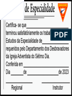 Certificado Especialidade