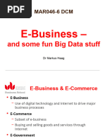 E-Business - Big Data - Internet of Things