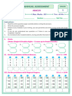 Abacus - Grade-1 - Annual Assessment - QP - 2024