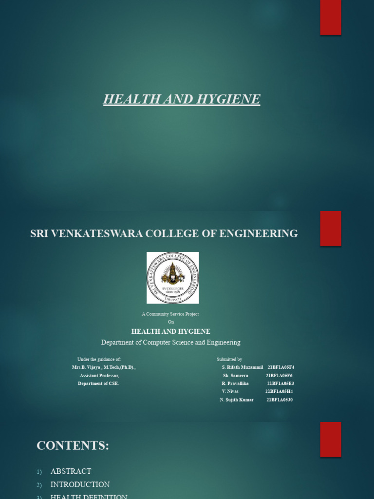 Health and Hygiene | PDF | Hygiene | Public Health
