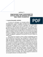 Arbitragem Como Paradigma de Justiça para Os Grupos Sociais