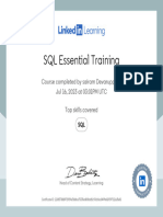 CertificateOfCompletion - SQL Essential Training