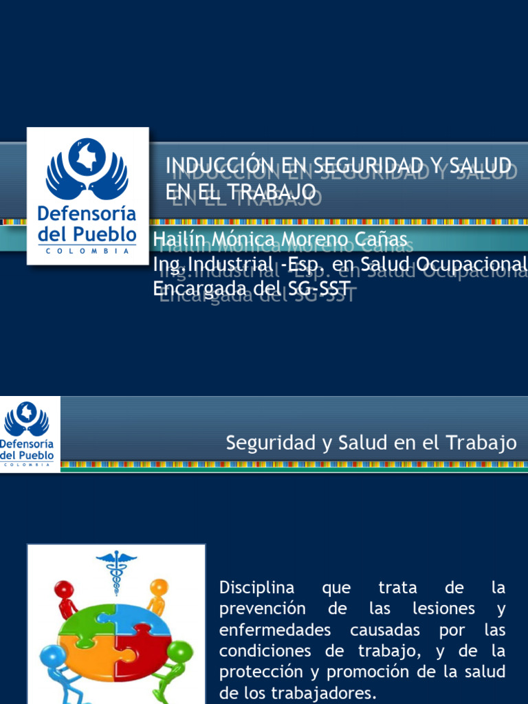 Induccion Sg Sst Pdf La Seguridad Las Condiciones De Trabajo