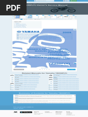 ヤマハ WR250F(Y) 2009 オーナーズサービスマニュアル 【公式通販】