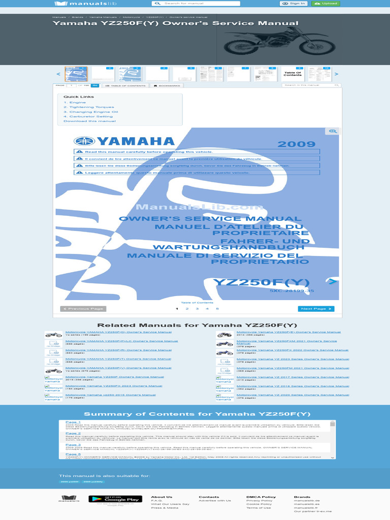 2002 YAMAHA YZ250F MANUAL intelligence overview