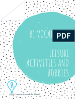 B1 Vocabulary Leisure Activities