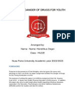 Paper The Danger of Drugs For Youth: Arranged By: Nama: Name: Hendrikus Degei Class: Hk22E