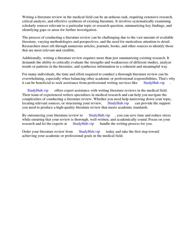 HOW TO WRITE A LITERATURE REVIEW IN MEDICAL SCHOOL visual data 3