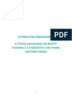 A Poesia Inaugural de Bento Teixeira e A Parenética de Padre Antônio Vieira