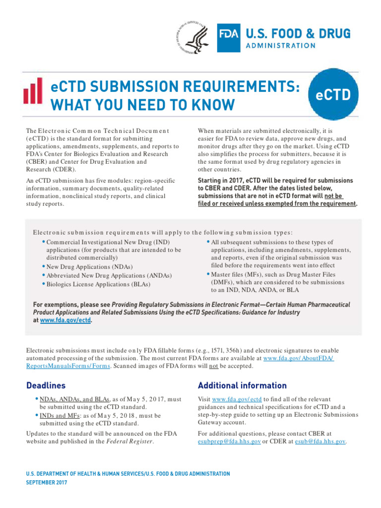 eCTD Submission Requirements Overview | PDF | Food And Drug ...