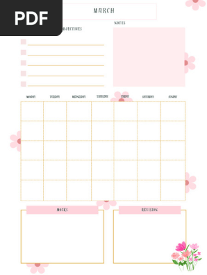 Pastel Colorful Monthly Planner
