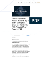 Cricket Equipment Market Research Report 2023 - 2030 - Size, Share and Trend With RISK Analysis - New Report of 120 - LinkedIn