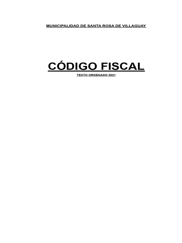 Código Fiscal de Santa Rosa 2021 | PDF | Estatuto de limitaciones | Pagos