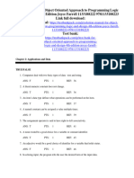 Test Bank For Object Oriented Approach To Programming Logic and Design 4Th Edition Joyce Farrell 1133188222 9781133188223 Full Chapter PDF