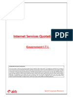 Airtel Dedicated Internet Proposal - Govt. ITI
