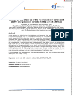 EFSA. Opinion On The Follow Up of The Re Evaluation of Sorbic Acid E200 and Potassium Sorbate E202