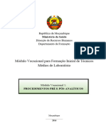 Módulo Vocacional para Formação Inicial de Técnicos Médios de Laboratório