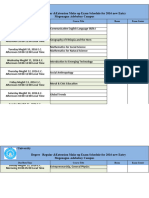 Updated Makeup Exam Scedule For 2016 New Entry