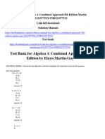 Test Bank For Algebra A Combined Approach 5Th Edition Martin Gay 032197753X 9780321977533 Full Chapter PDF