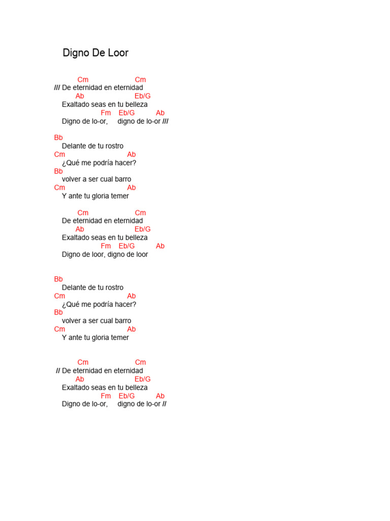 Digno de Loor | PDF