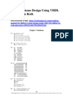 Digital Systems Design Using VHDL 3Rd Edition Roth Solutions Manual Full Chapter PDF