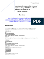 Test Bank For Organization Development The Process of Leading Organizational Change 4Th Edition Anderson 1506316573 9781506316574 Full Chapter PDF