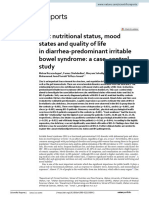 Zinc Nutritional Status, Mood States and Quality of Life in Diarrhea Predominant Irritable Bowel Syndrome: A Case-Control Study