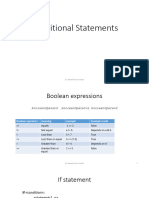 Conditional Statments