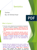 Semiotics - PPTX Syntax