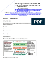 Dosage Calculations Canadian 4Th Edition Pickar Test Bank Full Chapter PDF