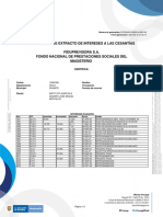 Certificado de Extracto de Intereses A Las Cesantías Fiduprevisora S.A. Fondo Nacional de Prestaciones Sociales Del Magisterio