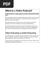 What Is A Video Podcast