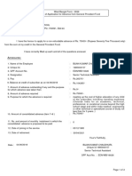 GPF Advance Application Form | PDF
