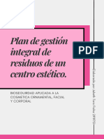 Plan de Gestión Integral de Residuos de Un Centro Estético