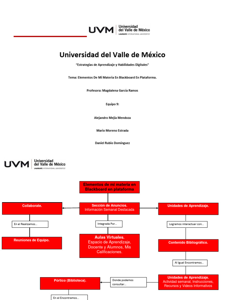 Elementos de Blackboard en UVM | PDF | Aprendizaje | Libreria digital