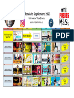 Calendario Rosa Fitness Septiembre 2023