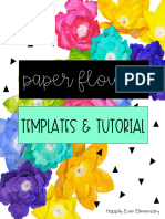 Paper Flower Templatesand Tutorial
