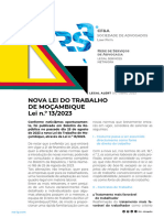 Legal Alert Moçambique - Nova Lei Do Trabalho de Moçambique, Lei N.º 13 - 2023