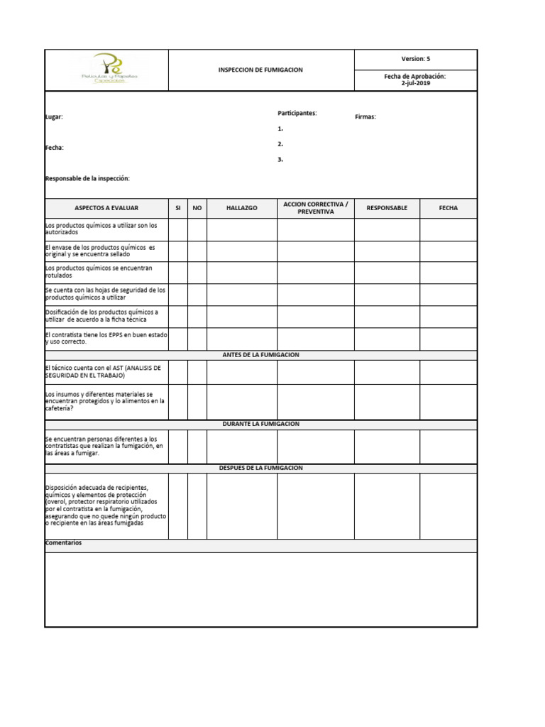 Inspección y Control de Fumigación | PDF