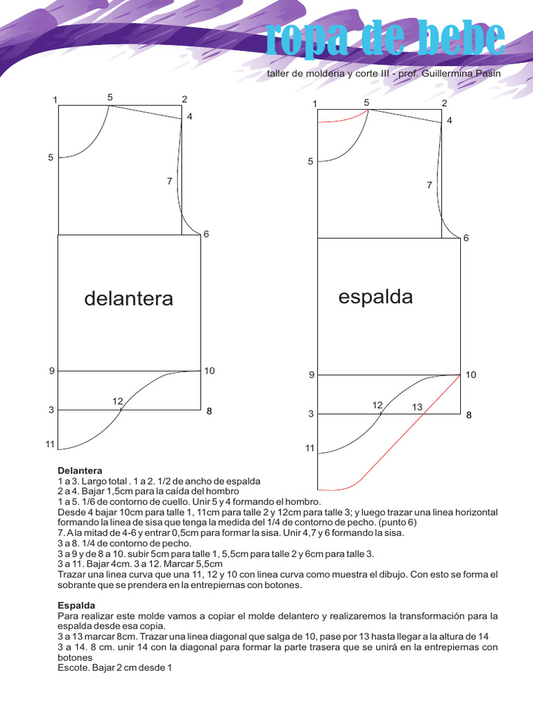 Moldería y Corte de Ropa para Bebé | PDF | Ropa