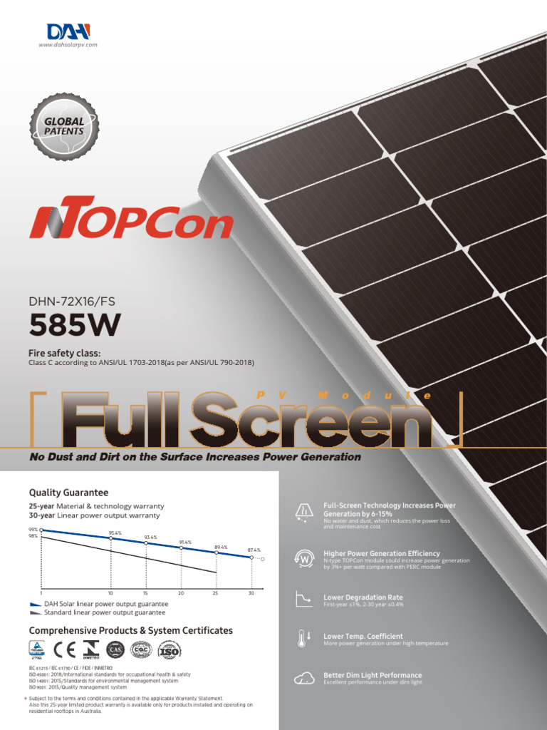 dani ページ DHN 72X16 FS 585W - Datasheet | PDF | Electricity Generation