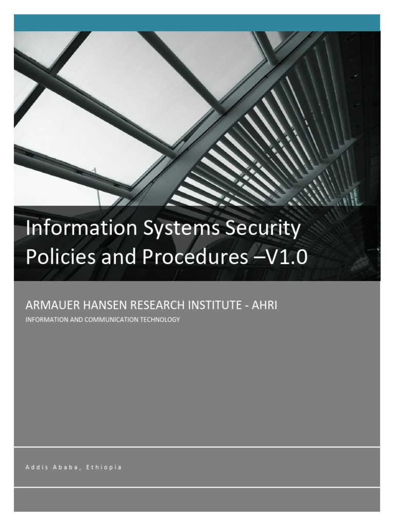 AHRI Information Security Policies V1.0 | PDF | Computer Network | Security