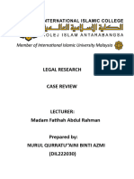 Legal Research Case Review