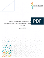 Politica Integral de Seguridad Coordinador Electrico Nacional PDF