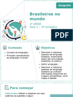 Brasileiros No Mundo: 2 Série Aula 3 - 3º Bimestre