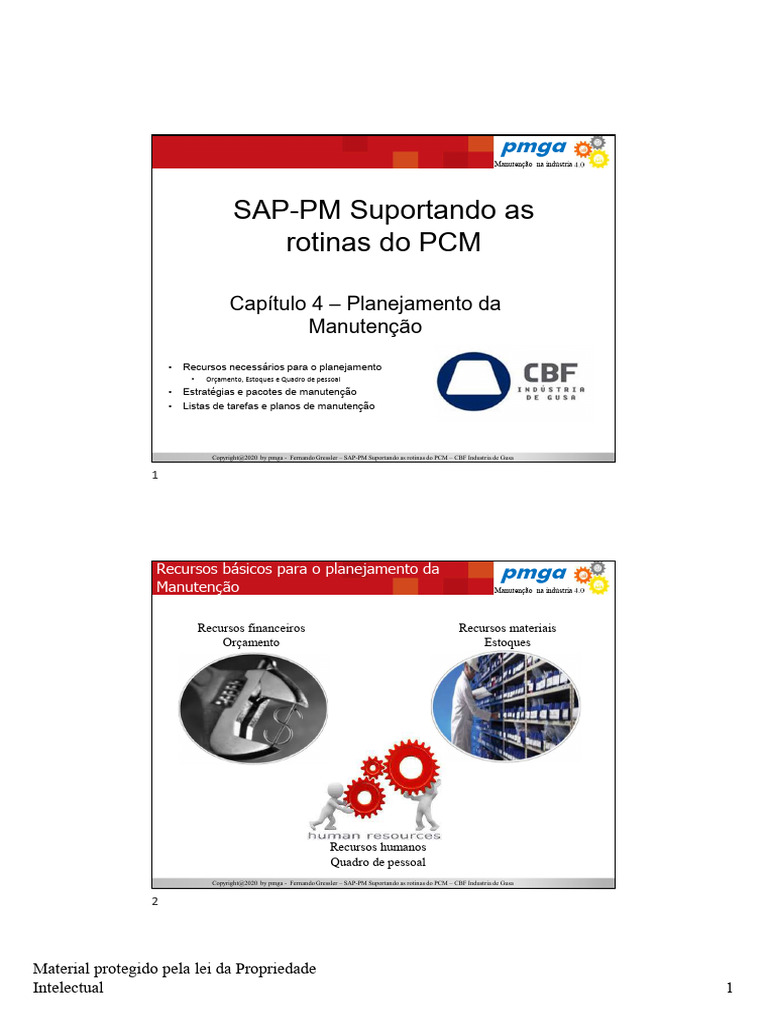 SAP - PM Rotinas PCM Cap4 - Planejamento | PDF | Gestão de recursos ...